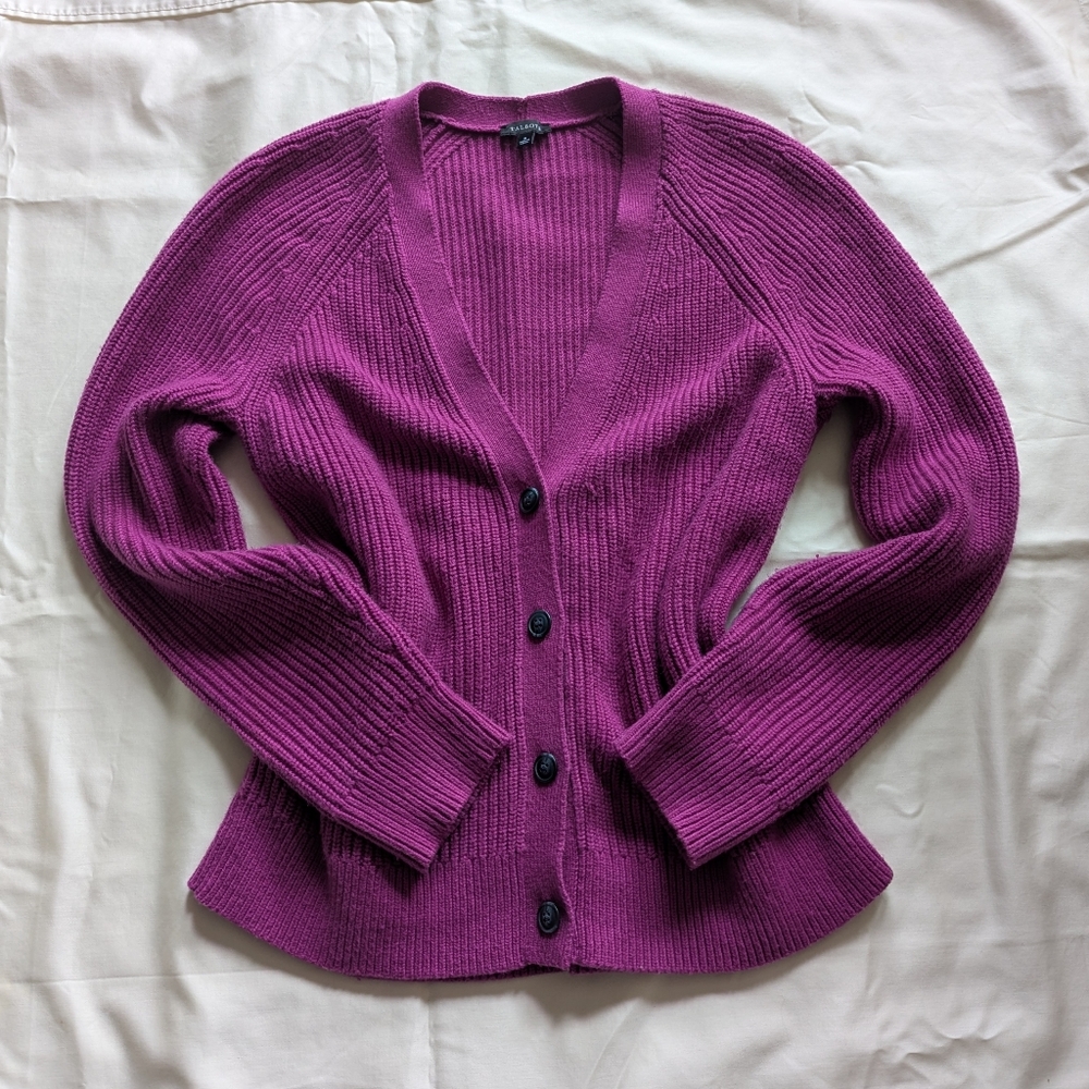 Talbots Purple Cardigan Sweater - Size Small